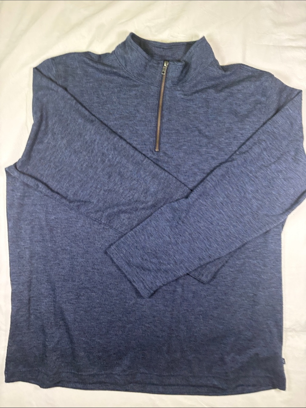 GAP Navy and Heather Gray Zip Mock Neck Pullover
